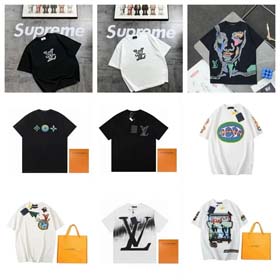 Louis Vuitton LV fashionable versatile printed casual men's T-shirt-1810